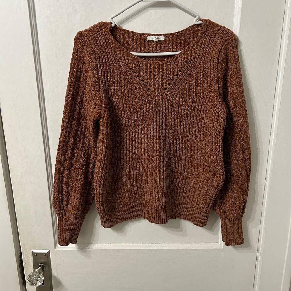 Maurices Rust V-Neck Sweater